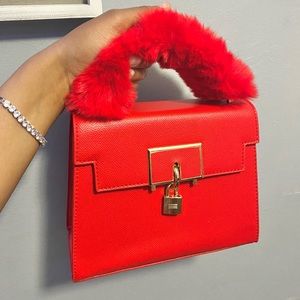 Fur hand bag